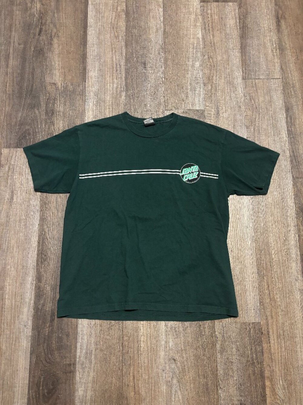 Santa Cruz Skateboards Racing Stripe Logo Tee Shirt